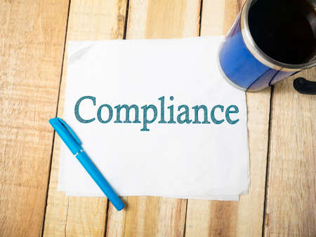 Compliance, Motivational Business Words Quotes Concept words lettering typography conceptの写真素材