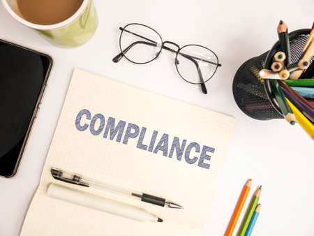 Compliance, Motivational Business Words Quotes Concept words lettering typography conceptの写真素材