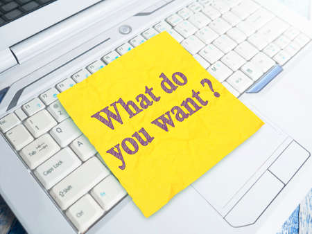 What Do You Want, business motivational inspirational quotes, words typography lettering conceptの写真素材