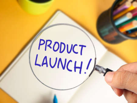 Product Launch, Motivational Business Marketing Words Quotes Concept words lettering typography conceptの写真素材