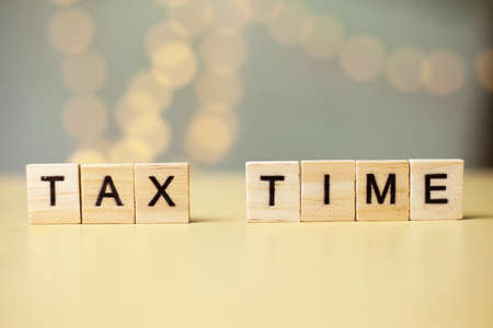 Tax Time, business motivational inspirational finance quotes, wooden words typography lettering...