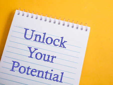 Unlock Your Potential, business motivational inspirational quotes, words typography conceptの写真素材