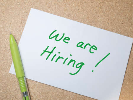 We Are Hiring, Motivational Business Recruitment Words Quotes Concept words letter, written on...