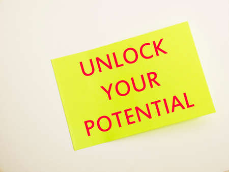 Unlock Your Potential, business motivational inspirational quotes, words typography concept