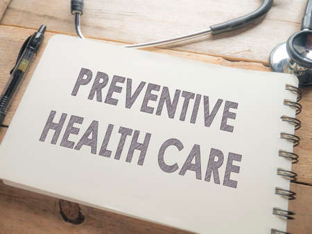 Medical and health care words writing typography lettering concept, Preventive Health Careの写真素材