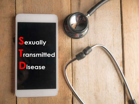 Medical and health care words writing typography lettering concept, STD Sexually Transmitted Diseaseの写真素材