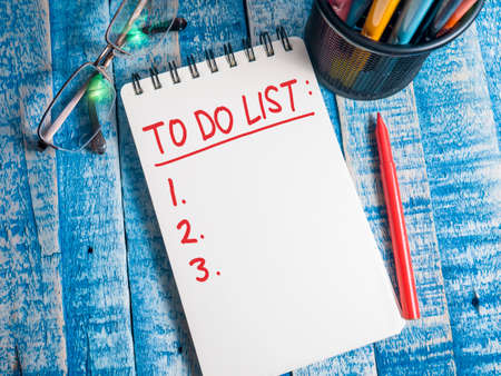 To do list, business schedule motivational inspirational quotes, words typography top view lettering...