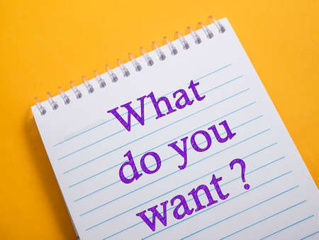 What Do You Want, business motivational inspirational quotes, words typography lettering conceptの写真素材