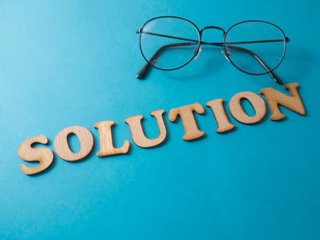 Solution words letter. Motivational business typography quotes conceptの写真素材
