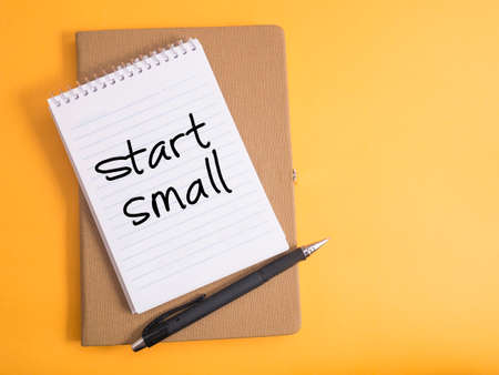 Start Small, business motivational inspirational quotes, words typography lettering conceptの写真素材