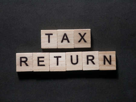 Tax return, business motivational inspirational finance quotes words typography lettering concept