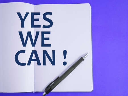 Yes We Can, business motivational inspirational quotes, words typography lettering conceptの写真素材