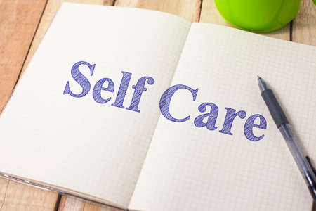 Self Care, business motivational inspirational quotes, words typography lettering conceptの写真素材