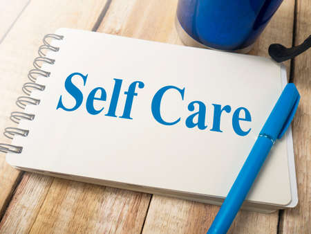 Self Care, business motivational inspirational quotes, words typography lettering conceptの写真素材
