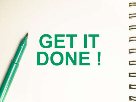 Get it Done. Motivational inspirational business marketing words quotes lettering typography conceptの写真素材