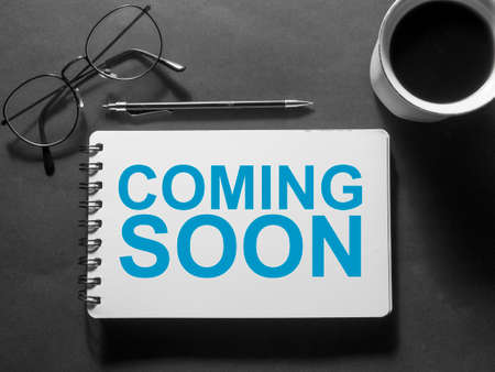 Coming Soon. Motivational inspirational business marketing words quotes lettering typography conceptの写真素材