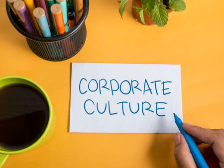 Corporate Culture, Motivational Business Inspirational Words Quotes Concept words lettering typography conceptの写真素材