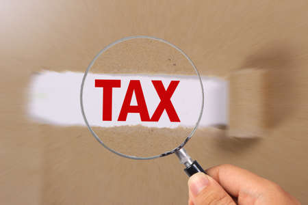 TAX, business motivational inspirational quotes, words typography lettering conceptの写真素材