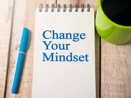 Change Your Mindset, business motivational inspirational quotes, words typography lettering conceptの写真素材