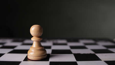 Chess game, close up image with selective focus, business strategy conceptの写真素材