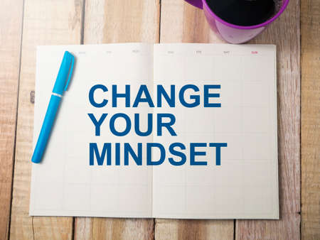Change Your Mindset, business motivational inspirational quotes, words typography lettering conceptの写真素材