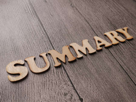 Summary words letter. Motivational business typography quotes conceptの写真素材