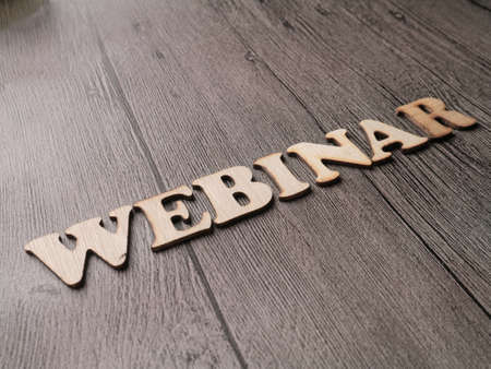 Webinar words letter. Motivational business typography quotes conceptの写真素材