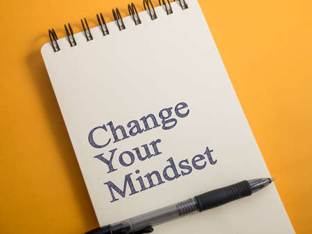 Change Your Mindset, business motivational inspirational quotes, words typography lettering conceptの写真素材