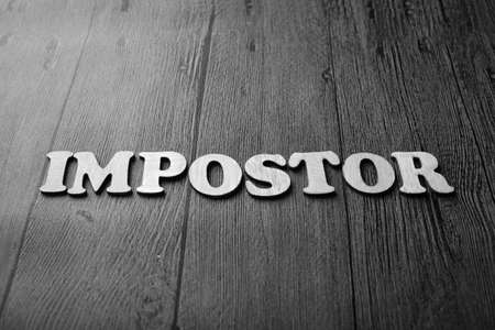 Impostor Syndrome, Mental Health quotes, words typography top view lettering conceptの写真素材