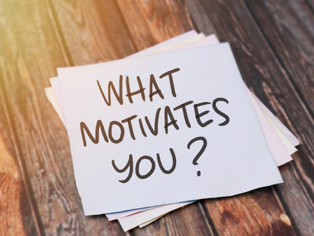 What Motivates You question, text words typography written on paper, success  life and business motivational inspirational conceptの写真素材