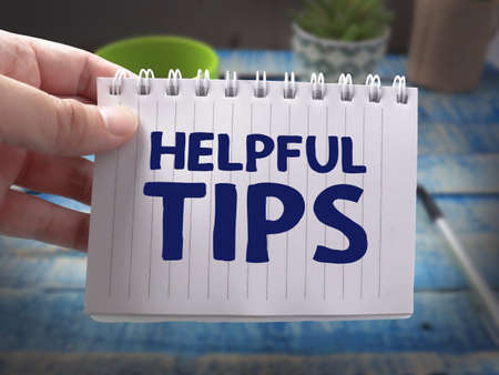 Helpful Tips, text words typography written on paper, success  life and business motivational inspirational conceptの写真素材