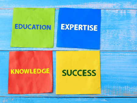 Education Expertise Knowledge, text words typography written on paper, success  life and business motivational inspirational conceptの写真素材