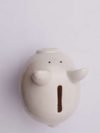 Close-up of piggy bank piggybank over white background, investment conceptの写真素材