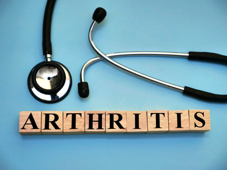 Arthritis, text words typography written with wooden letter, health and medical conceptの写真素材