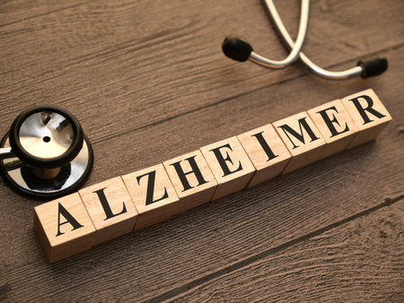 Alzheimer, text words typography written with wooden letter, health and medical conceptの写真素材
