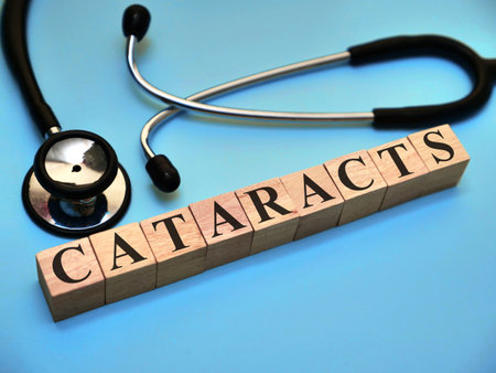 Cataracts, text words typography written with wooden letter, health and medical conceptの写真素材
