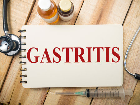 Gastritis, text words typography written with wooden letter, health and medical conceptの写真素材