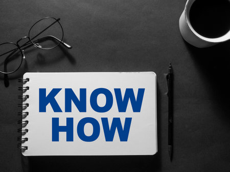 Know how, text words typography written on paper, life and business motivational inspirational conceptの写真素材