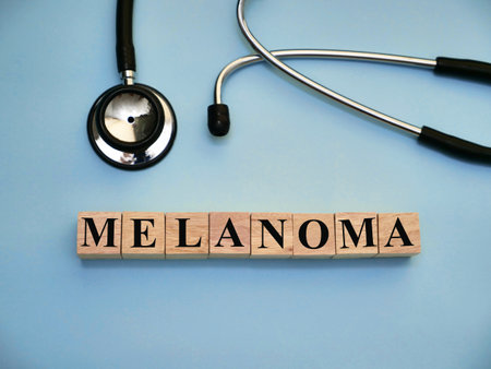 Melanoma, text words typography written on wooden letter, health and medical conceptの写真素材