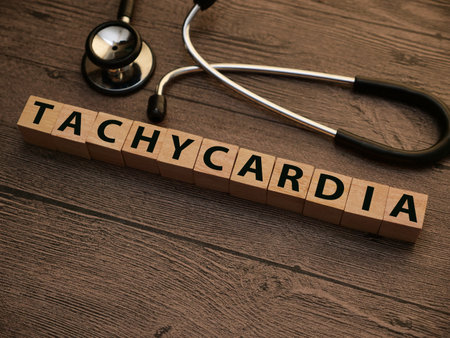 Tachycardia, text words typography written with wooden letter, health and medical conceptの写真素材