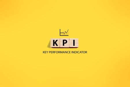 KPI Key performance indicator, text words typography written on wooden letter, life and business motivational inspirational conceptの写真素材