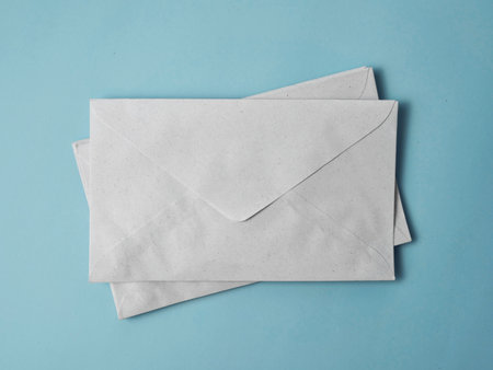 Envelope mock up, white blank empty copy space paper template