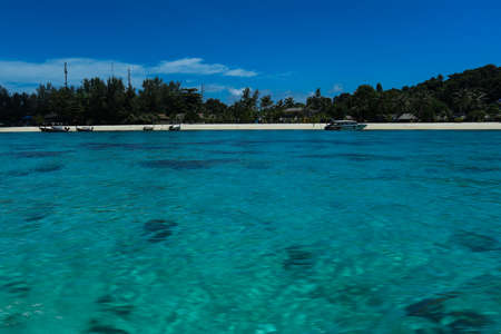 scenery of pattaya beach,Koh Lipe Thailand. visible noise due to high isoのeditorial素材