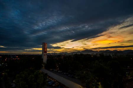 Aerial View of Ipoh ,Malaysia during sunset.の写真素材