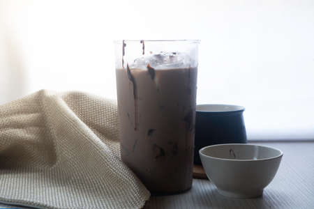 Iced Milo On Table With White Background. Milo Is Malaysian Favourite Drink.の写真素材