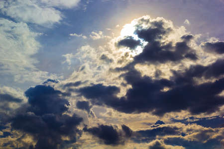 Close up shot Abstract form of cloud before rainy