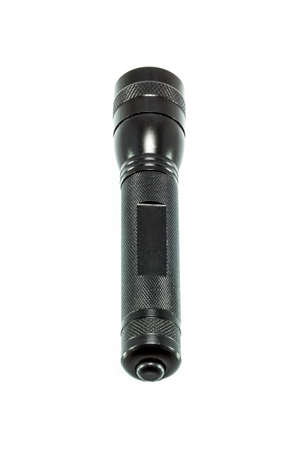 Close up shot flashlight on isolate white background.の写真素材