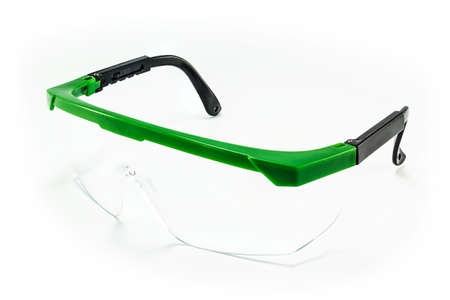 Safety glasses isolated on a white background.の写真素材