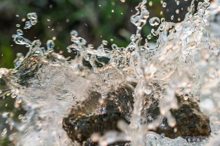 Close up shot abstract form of water splashの写真素材