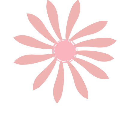 This is an illustration of a cute flower design for your next design.の写真素材